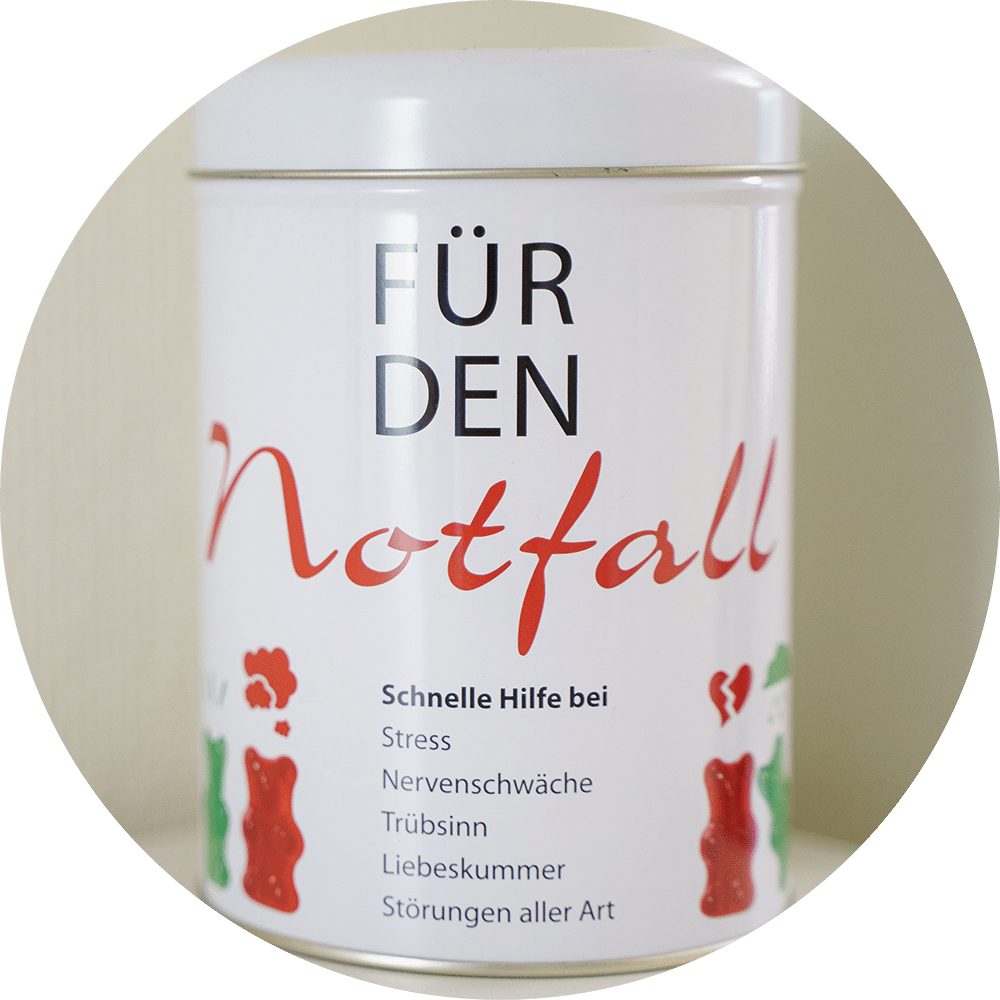 Box mit Aufschrift - Für den Notfall